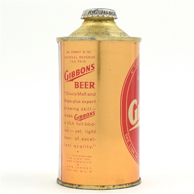 Gibbons Beer Cone Top TUFF LOW PROFILE GEM 164-26