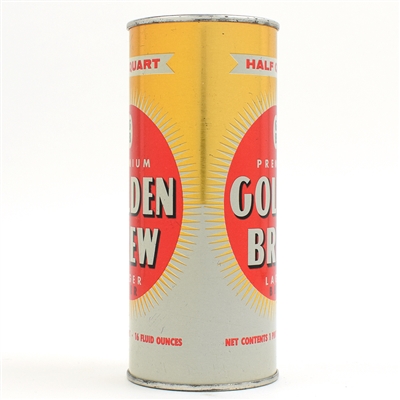 Golden Brew Beer 16 Ounce Flat Top METALLIC 229-32
