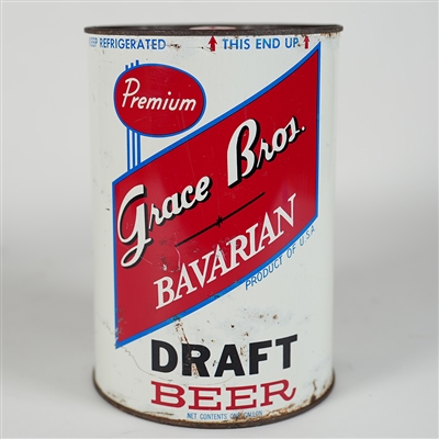 Grace Bros Bavarian Draft Beer Gallon Can RARE