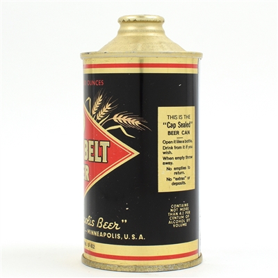 Grain Belt Beer Cone Top CNMT 4 PERCENT SHARP 167-1