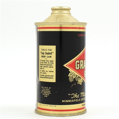 Grain Belt Beer Cone Top CNMT 4 PERCENT SHARP 167-1