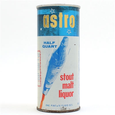 Astro Stout Malt Liquor 16 Ounce Flat Top ALUMINUM SOFTOP 224-15