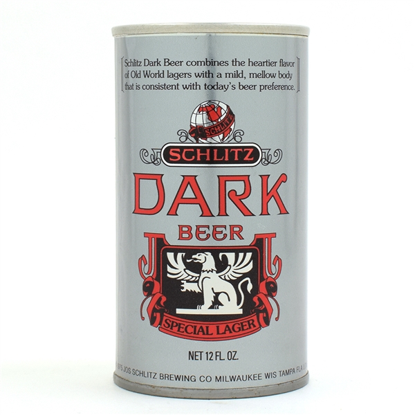 Schlitz Dark Beer Foil Label Test Pull Tab RED-SILVER UNLISTED