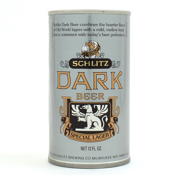 Schlitz Dark Beer Foil Label Test Pull Tab TAN ON SILVER UNLISTED