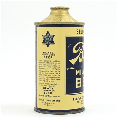 Blatz Beer Cone Top CLEAN 153-13