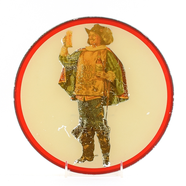 Old Style Lager 1930s Reverse Painted Glass Sign