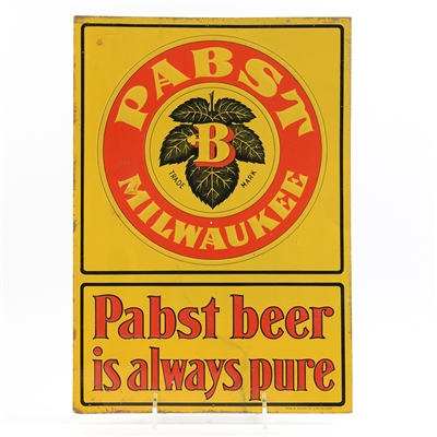 Pabst Beer Pre-Prohibition Embossed Tin Sign