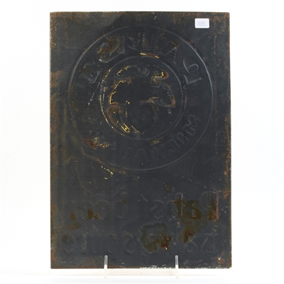 Pabst Beer Pre-Prohibition Embossed Tin Sign