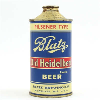 Blatz Old Heidelberg Beer Cone Top DNCMT 4 PERCENT 153-18
