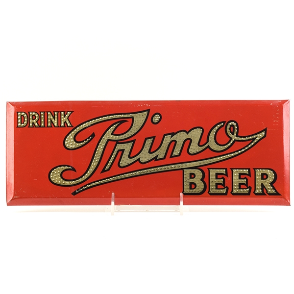 Primo Beer 1930s Tin Over Cardboard Sign