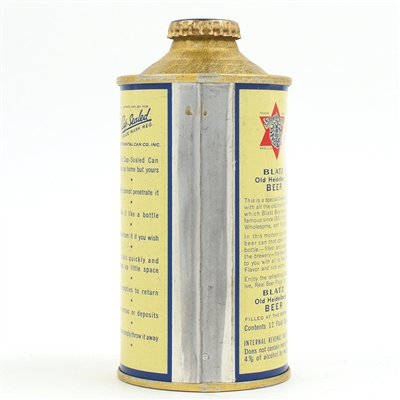 Blatz Old Heidelberg Beer Cone Top DNCMT 4 PERCENT UNLISTED