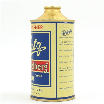 Blatz Old Heidelberg Beer Cone Top NO ALCOHOL STATEMENT 153-15