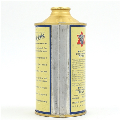 Blatz Old Heidelberg Beer Cone Top NO ALCOHOL STATEMENT 153-15