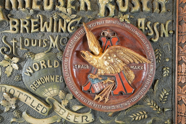 Anheuser-Busch Budweiser Pre-prohibition Relief Sign ULTRA RARE MINTY