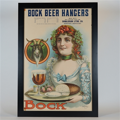 Donaldson Litho Co Bock Beer Hanger 477 Chromolithograph