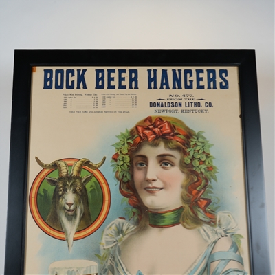 Donaldson Litho Co Bock Beer Hanger 477 Chromolithograph