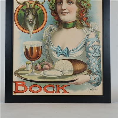 Donaldson Litho Co Bock Beer Hanger 477 Chromolithograph