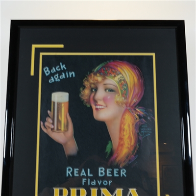 Prima Special Beer Back Again Advertising Sign