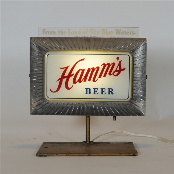 Hamms Beer Land Sky Blue Waters Rotating Illuminated Price Bros Sign