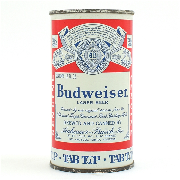 Lot Detail - Budweiser Beer Tab Top INSERT JUICE TAB ST LOUIS 5 