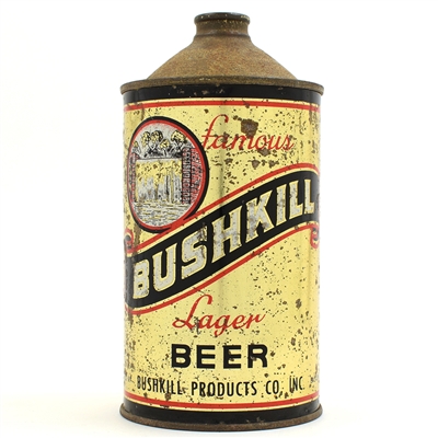 Bushkill Beer Quart Cone Top RARE 205-3