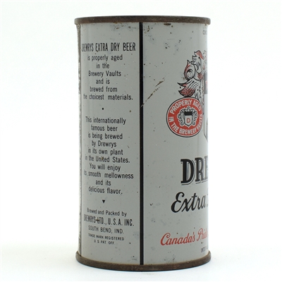 Drewrys Beer Instructional Flat Top TOUGH DULL GRAY 55-33 USBCOI 204