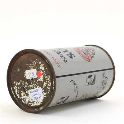 Drewrys Beer Instructional Flat Top TOUGH DULL GRAY 55-33 USBCOI 204
