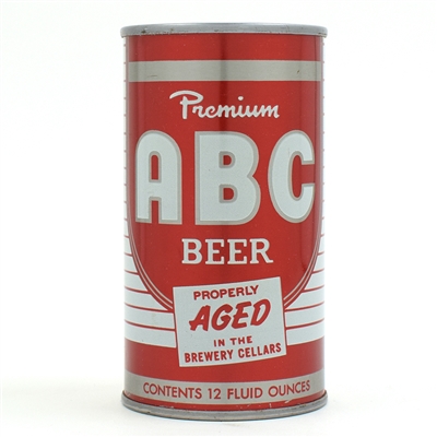 ABC Beer INSERT JUICE TAB DULL SILVER AND RED UNLISTED