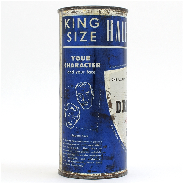Drewrys Beer Your Character 16 Ounce Set Bank Lid Flat Top FACE 228-9