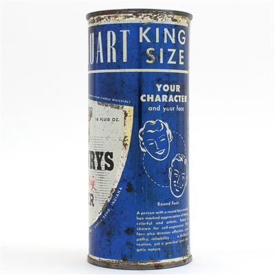 Drewrys Beer Your Character 16 Ounce Set Bank Lid Flat Top FACE 228-9