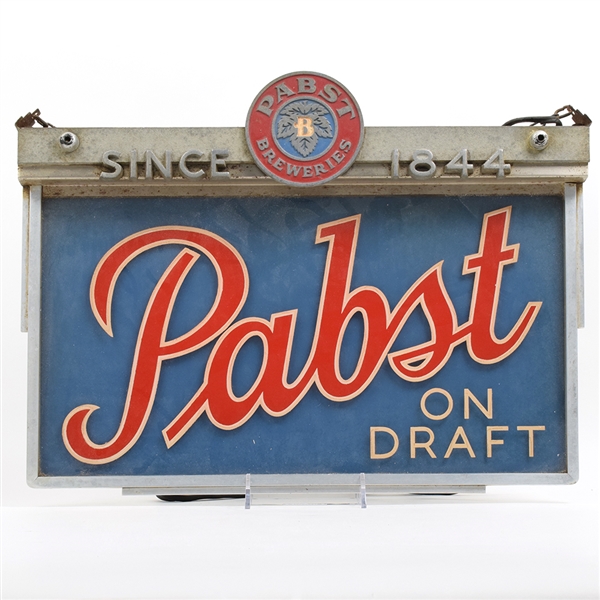 Pabst On Draft 1930s Large Price Bros Illuminated Sign RARE