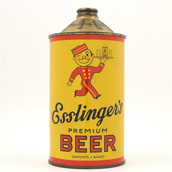 Esslingers Beer Quart Cone Top AMERICAN 208-14 EXCELLENT