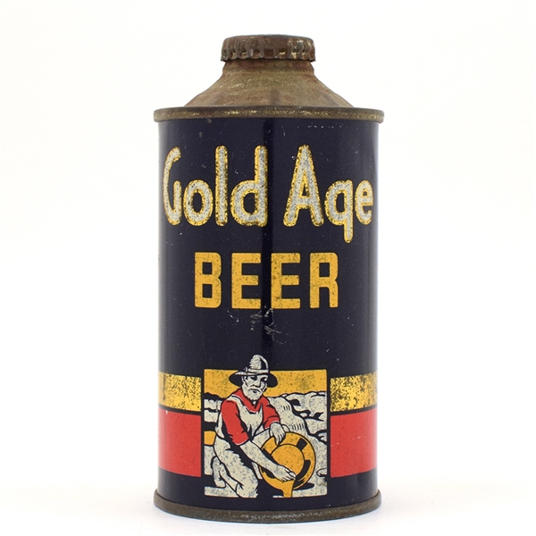 Gold Age Beer Cone Top RARE WITHDRAWN FREE 165-25