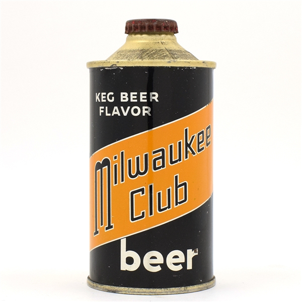 Milwaukee Club Beer Cone Top 173-27 SCARCE BEAUTY