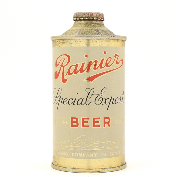Rainier Beer Cone Top NO ALCOHOL STATEMENT 180-10 EXCELLENT
