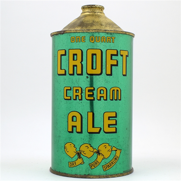 Croft Ale Quart Cone Top 4 PRODUCT SCARCE THIS CLEAN ACTUAL 206-3