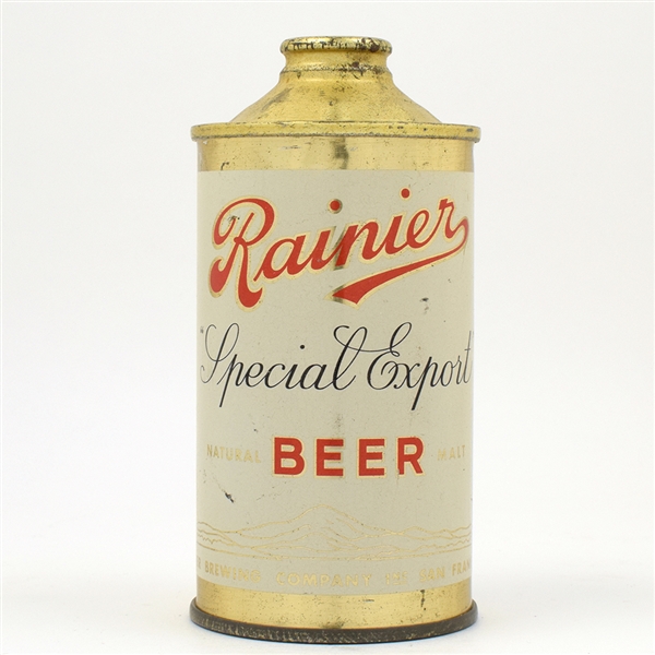 Rainier Beer Cone Top NOT OVER 4 PERCENT 180-11