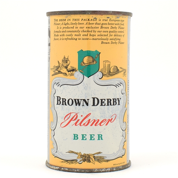 Brown Derby Beer Instructional Flat Top RAINIER 42-19 USBCOI 133