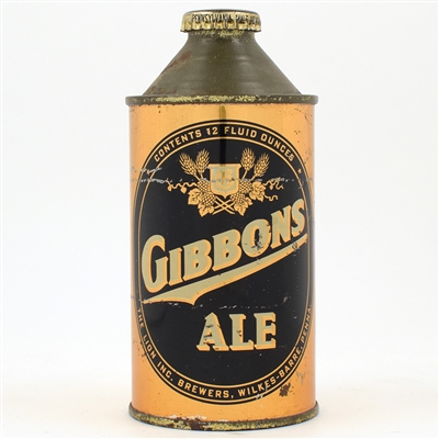 Gibbons Ale Cone Top RARE HIGH PROFILE UNLISTED