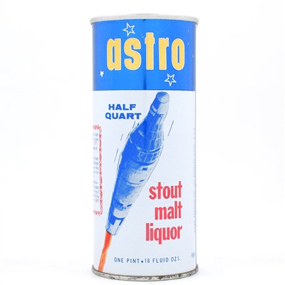 Astro Stout Malt Liquor 16 Ounce Zip Top NEAR MINT 138-17