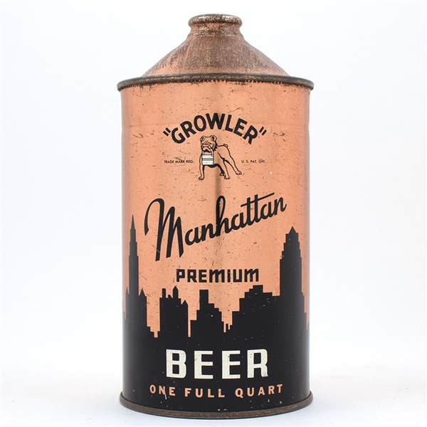 ***Manhattan Beer Quart Cone Top MANHATTAN 214-15