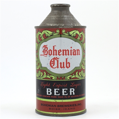 Bohemian Club Beer Cone Top BOISE NON-IRTP 154-2