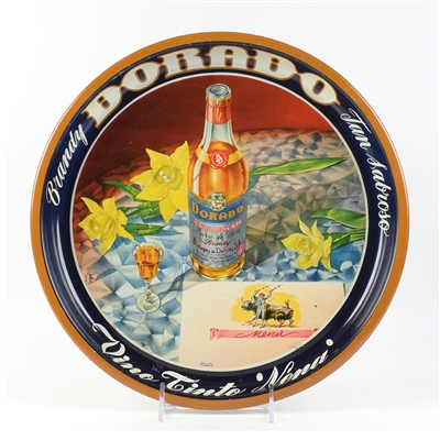 Dorado Brandy Pre-Prohibition Era Mexican Serving Tray