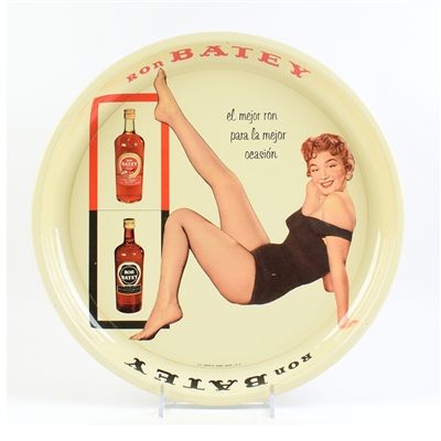 Ron Batey Rum 1950s Pin-up Girl Serving Tray
