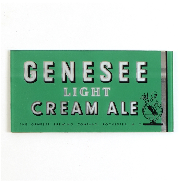 Genesee Cream Ale Small 1940s Glass Sign