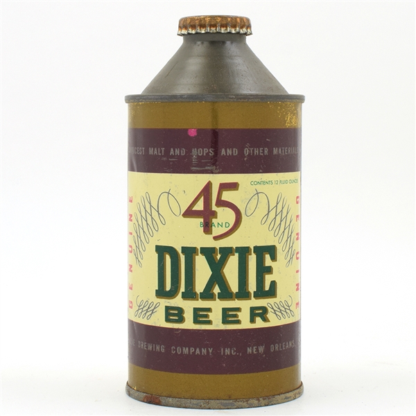 Lot Detail - Dixie 45 Beer Cone Top 159-19