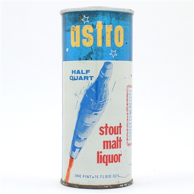 Astro Stout Malt Liquor 16 Ounce Aluminum Soft Top Flat Top 224-15