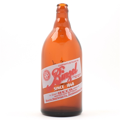 Binzel Beer 2-color Quart ACL Bottle SCARCE