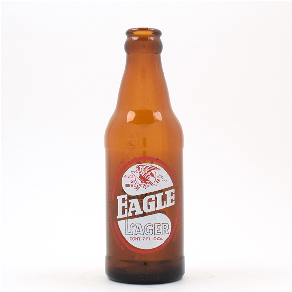 Eagle Beer 7 Ounce 2-sided 2-color ACL Bottle RARE NL
