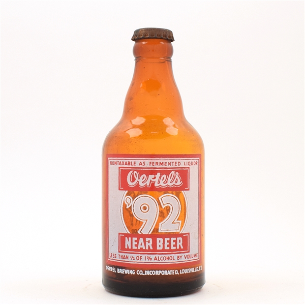 Oertels 92 Near Beer 2-color ACL Steinie Bottle TOUGH